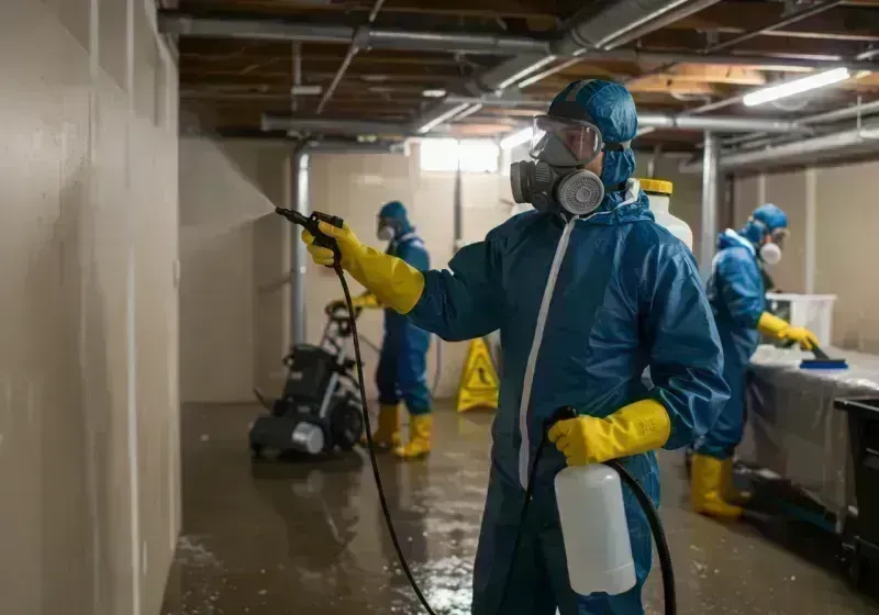 Basement Sanitization and Antimicrobial Treatment process in Temple, TX